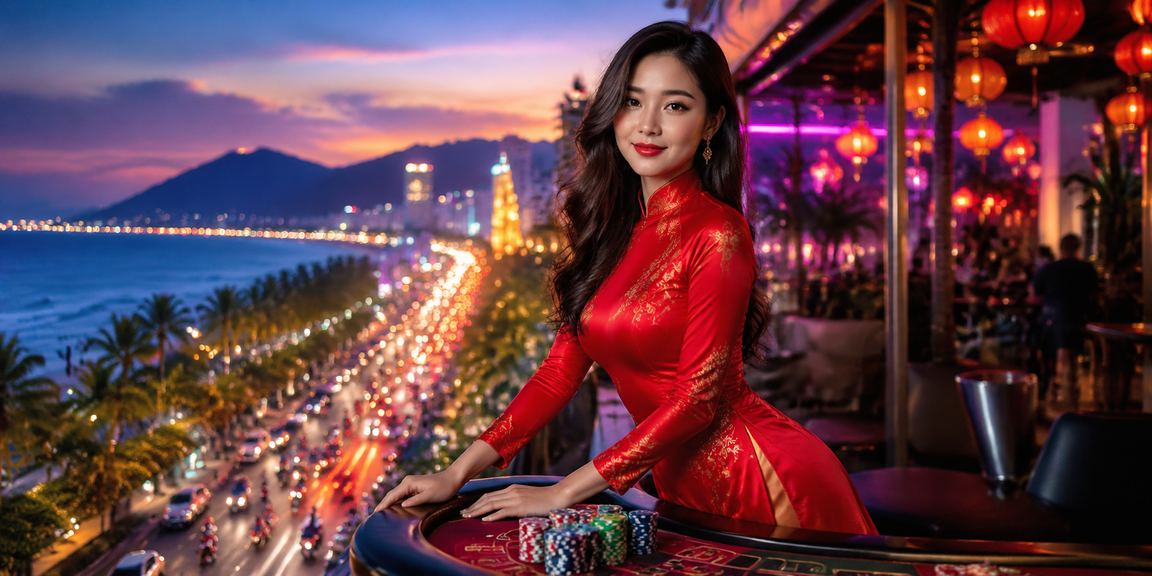 Người chơi xổ số trực tuyến tại Nha Trang trên điện thoại với áo dài truyền thống
